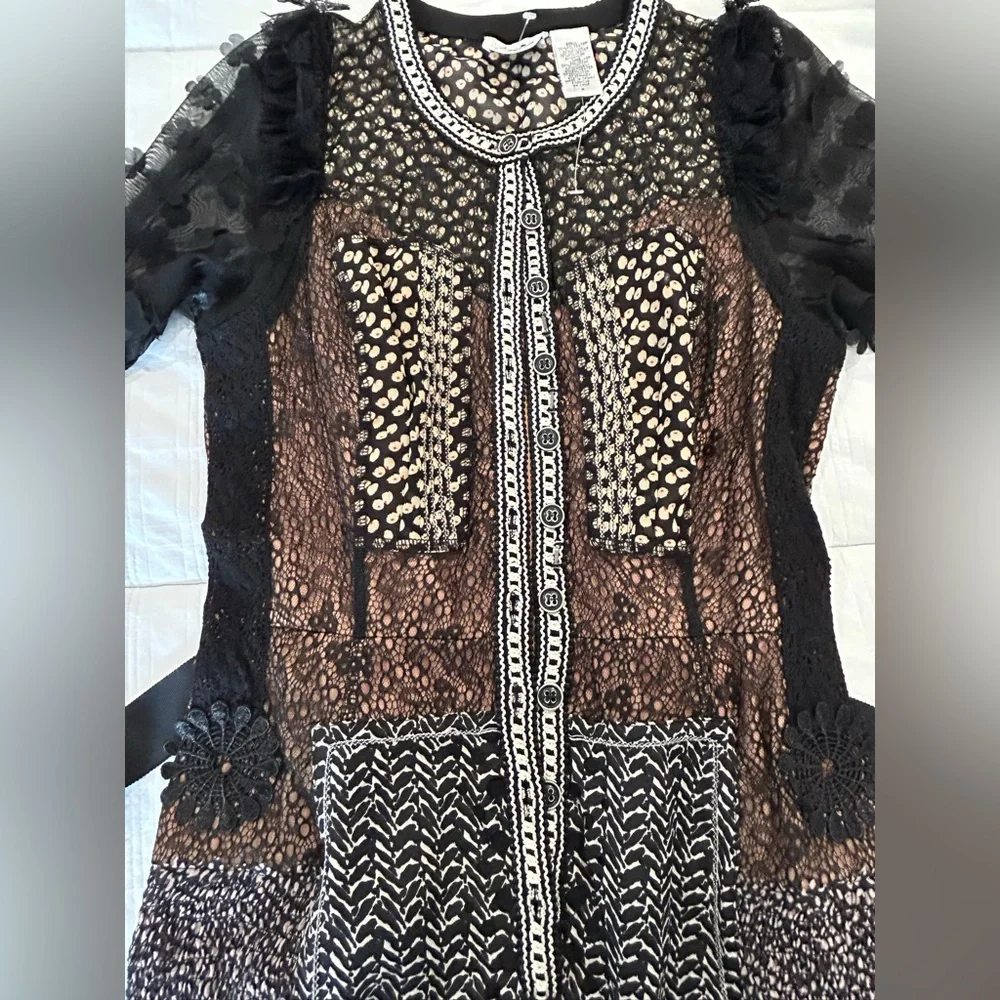 Byron Lars Beguile Multicolor Anthropologie Allusion Sheath Dress Size 4 NWOT - Picture 3 of 11